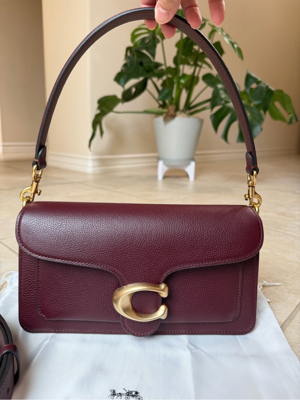 Coach Tabby 26 Merlot Pebbled Leather